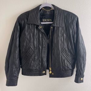 Escada leather jacket